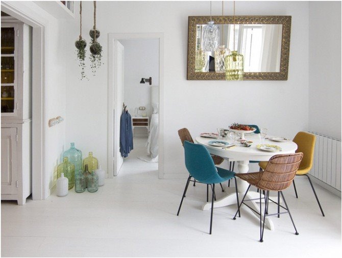 Ngẩn ngơ trước căn hộ 45m2 nội thất trắng tinh khôi