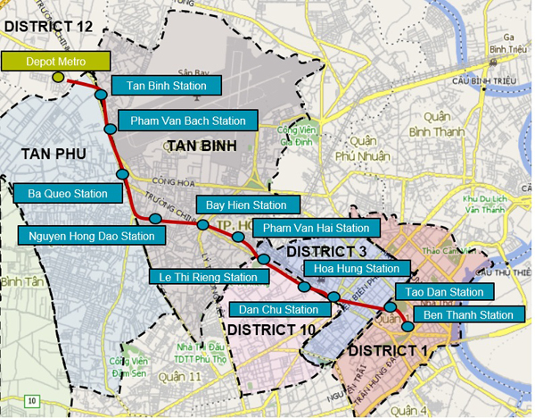TP.HCM Vay ADB 540 triệu USD xây tuyến metro số 2