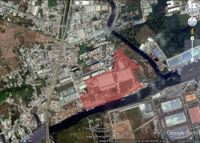 Vị trí trung tâm hóa chất chợ Kim Biên mới.