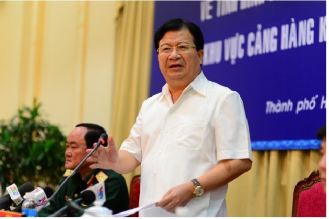 Phó thủ tướng Trịnh Đình Dũng phát biểu trong buổi làm việc ngày 11/8/2016