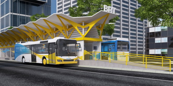 Phối cảnh trạm xe buýt BRT