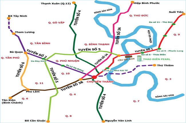 Thông tin chi tiết 8 tuyến Metro tại TP.HCM